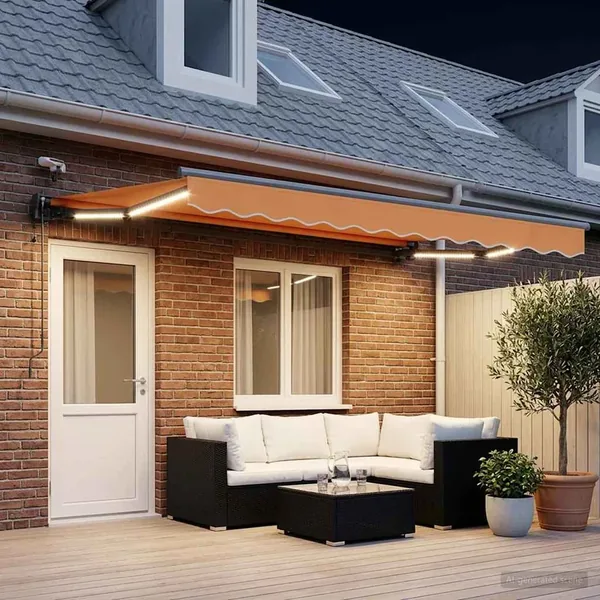 Auvent rétractable électrique Sable 5 x 3 m