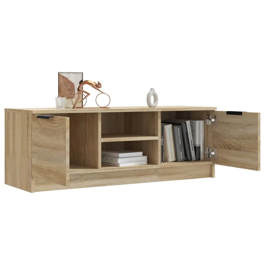 Meuble TV Chêne sonoma 102x35x36,5 cm Bois d'ingénierie - 7