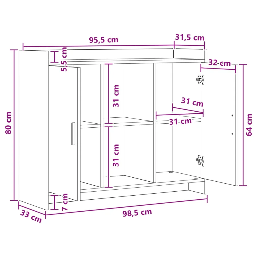 Buffet 98,5 x 33 x 80 cm PB - 10