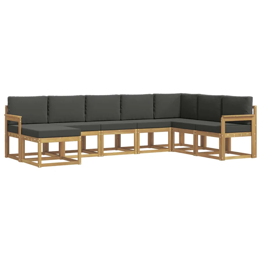 Ensemble de canapés d'extérieur 8 pcs Blanc et anthracite - 2