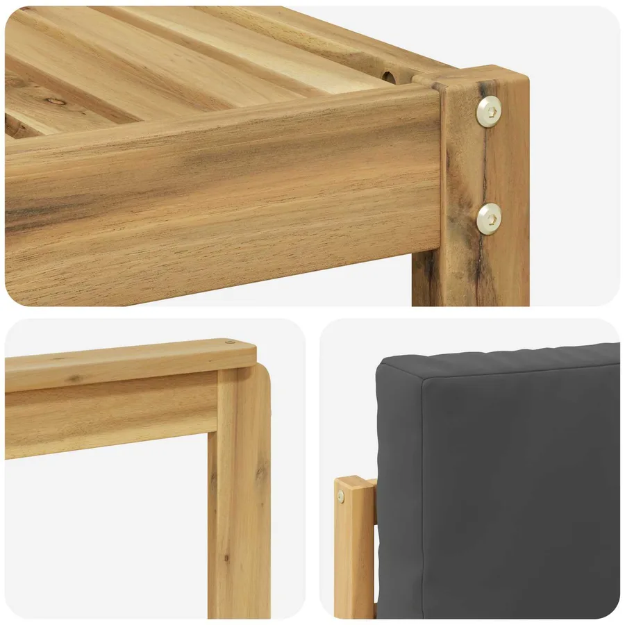 Ensemble de canapés d'extérieur 8 pcs Blanc et anthracite - 6