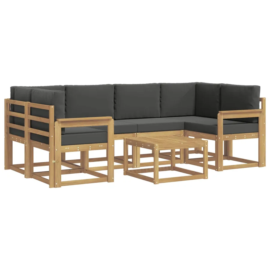 Ensemble de canapés d'extérieur 7 pcs Blanc et anthracite - 2