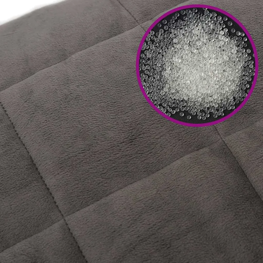 Couverture lestée Gris 150x200 cm 11 kg Tissu - 6