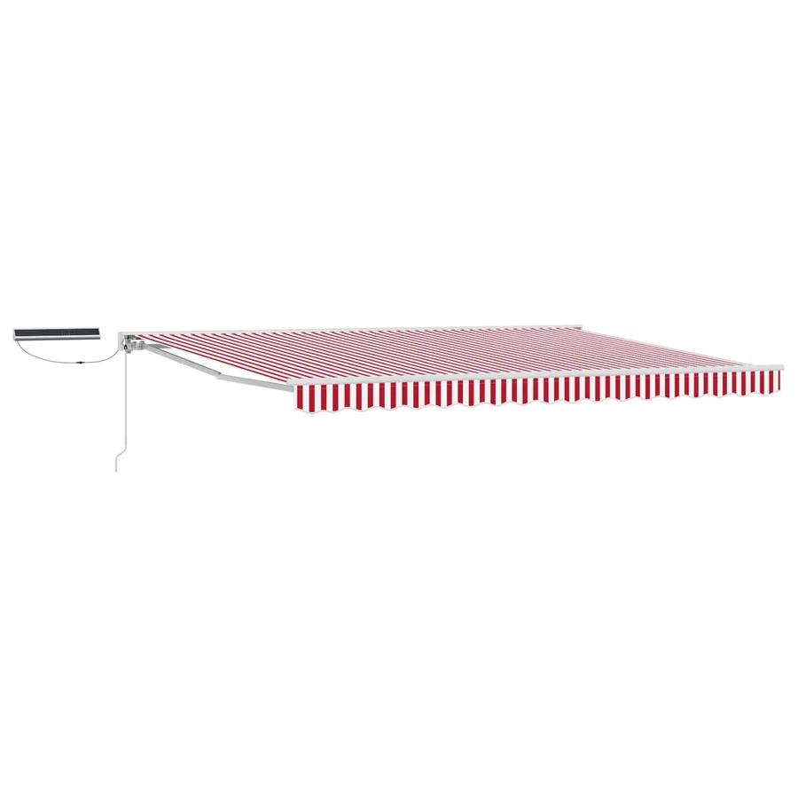 Auvent rétractable électrique Rouge et Blanc 5 x 3 m - 2