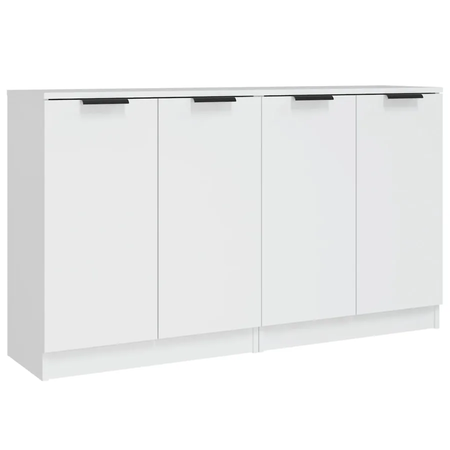 Buffets 2 pcs blanc 60x30x70 cm Bois d'ingénierie - 2