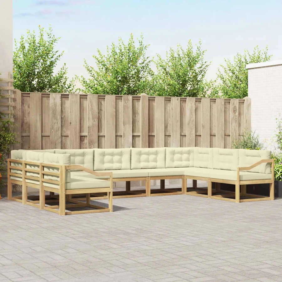 Ensemble de canapés d'extérieur 7 pcs Bois d'Acacia Massif