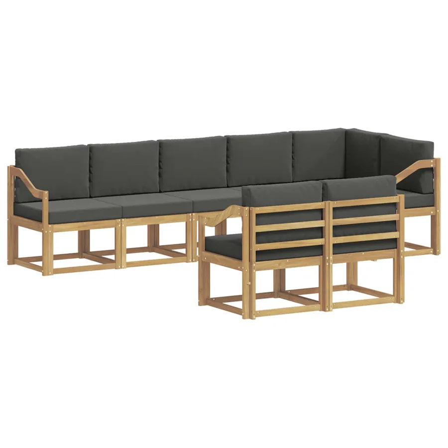 Ensemble de canapés d'extérieur 8 pcs Blanc et anthracite - 2
