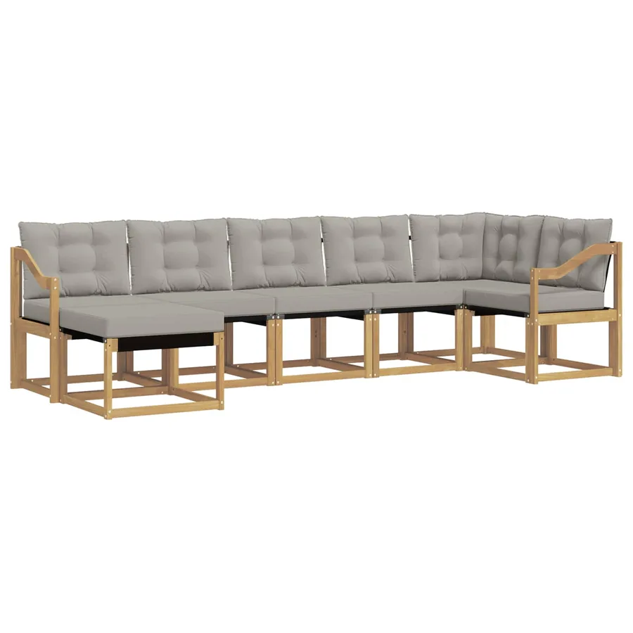 Ensemble de canapés d'extérieur avec coussin 7 pcs - 2