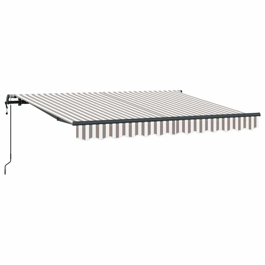 Auvent rétractable Gris clair et blanc 500 × 350 cm - 2