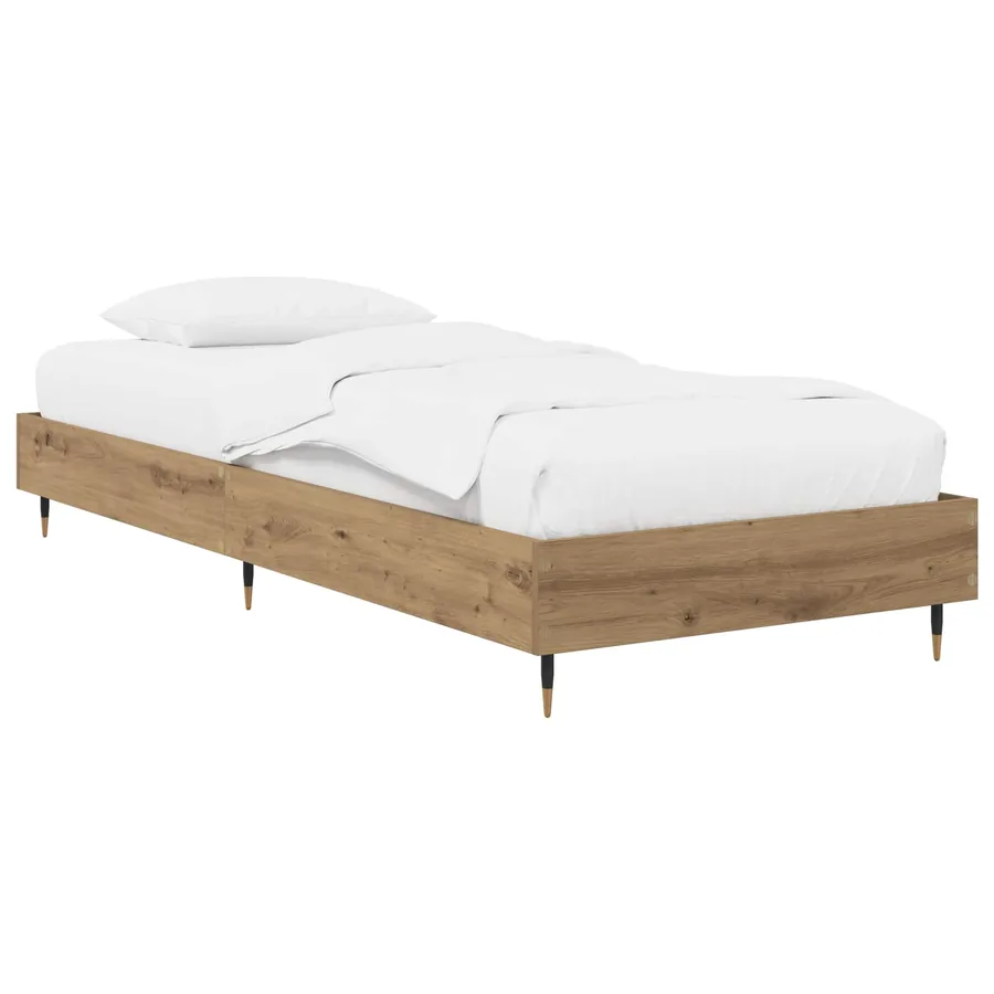 Cadre de lit Chêne artisanal 80 x 200 cm Bois d'ingénierie