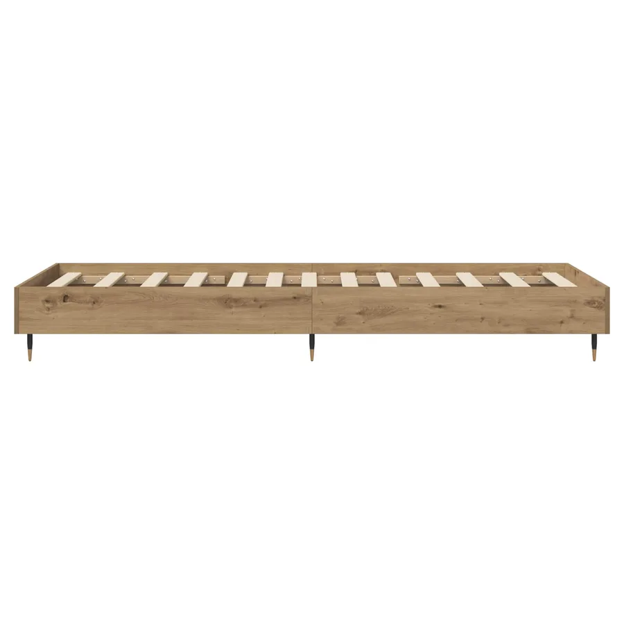 Cadre de lit Chêne artisanal 80 x 200 cm Bois d'ingénierie - 4