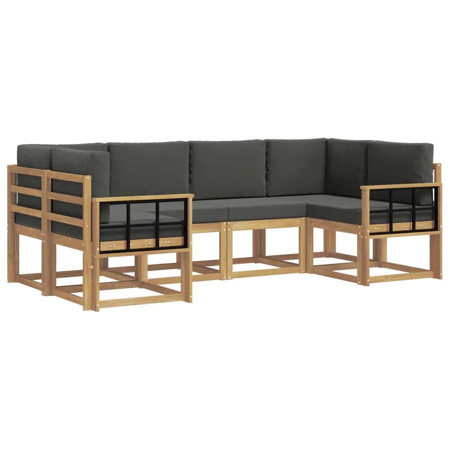 Ensemble de canapés d'extérieur 6 pcs Blanc et anthracite - 2