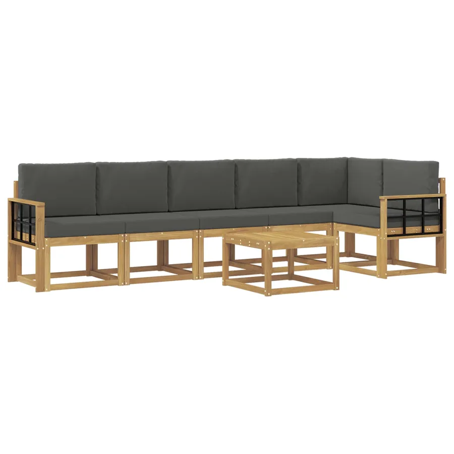 Ensemble de canapés d'extérieur 7 pcs Blanc et anthracite - 2