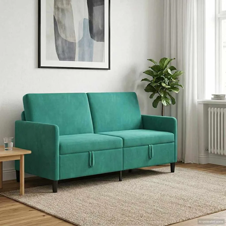 Sofa avec rangement Turquoise 172 x 78 x 87 cm Polyester