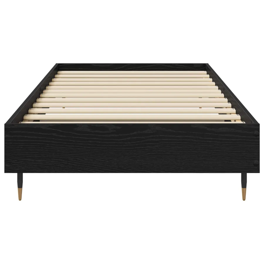 Cadre de lit Chêne noir 80 x 200 cm Bois d'ingénierie - 3
