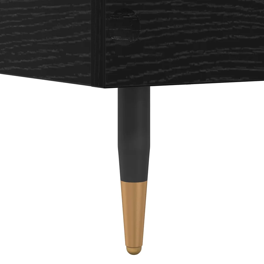 Cadre de lit Chêne noir 80 x 200 cm Bois d'ingénierie - 6