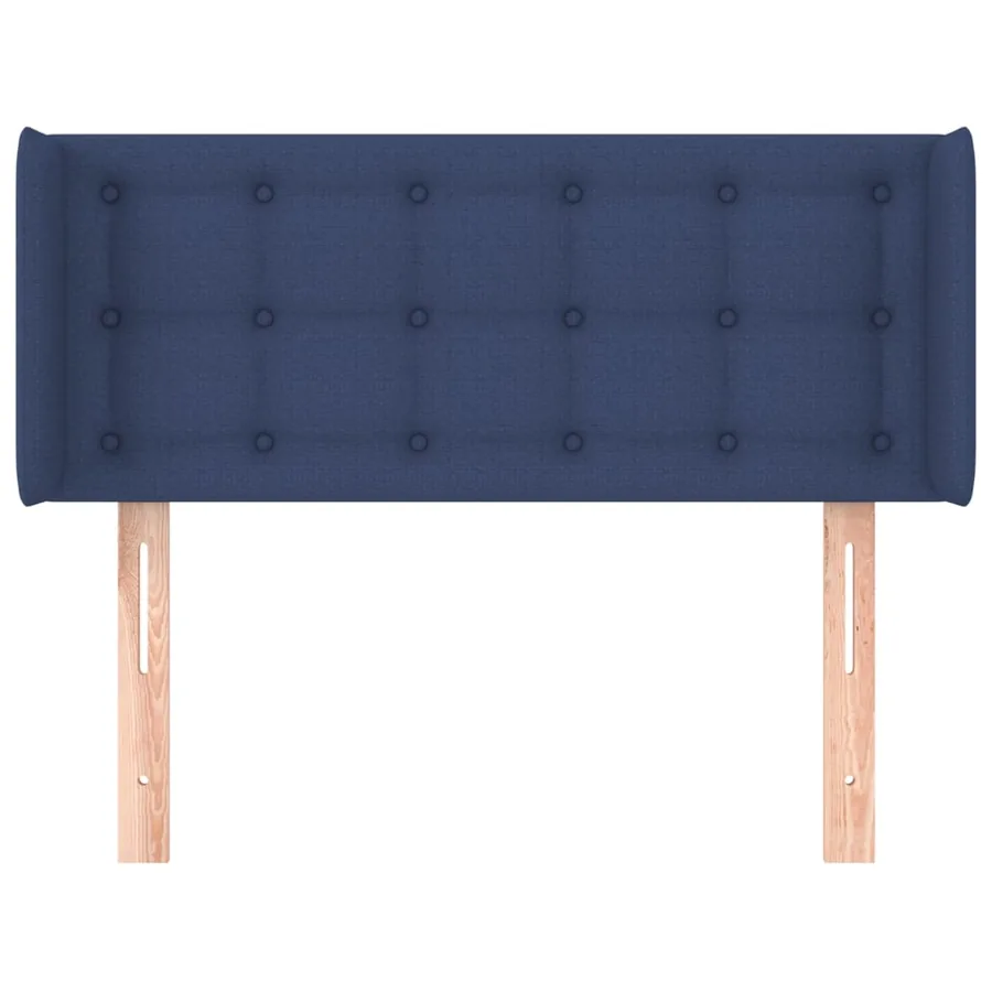 Tête de lit avec oreilles Bleu 93x16x78/88 cm Tissu - 3