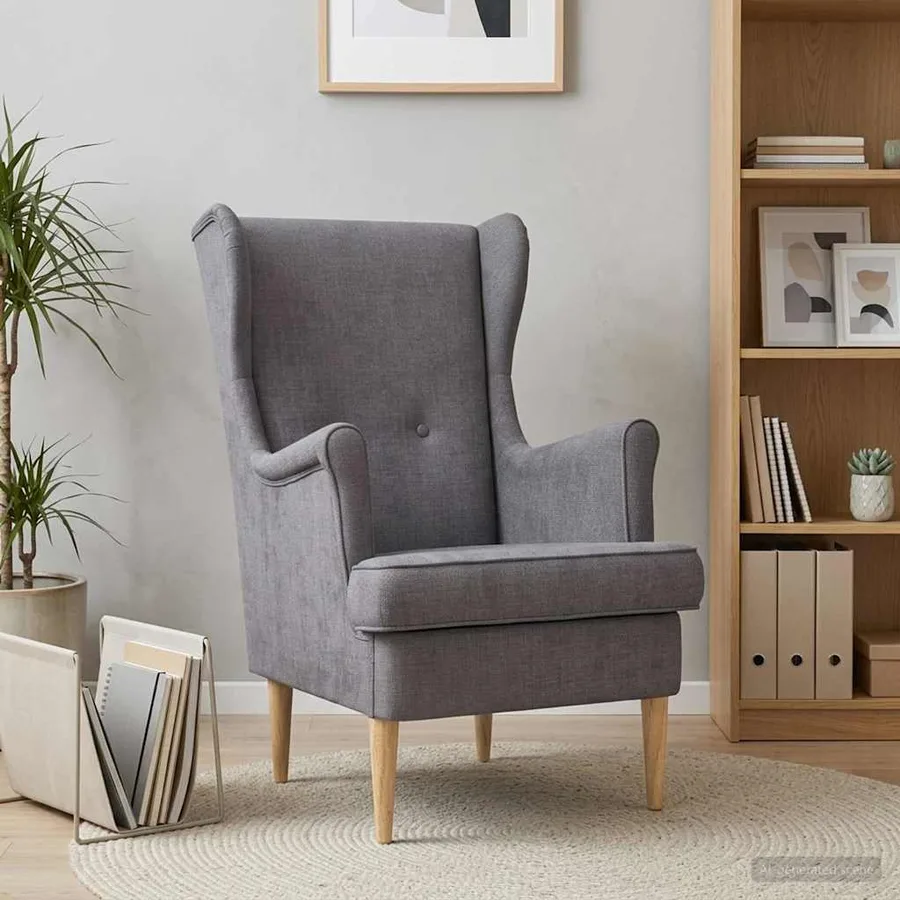 Fauteuil Gris clair ARES - 3