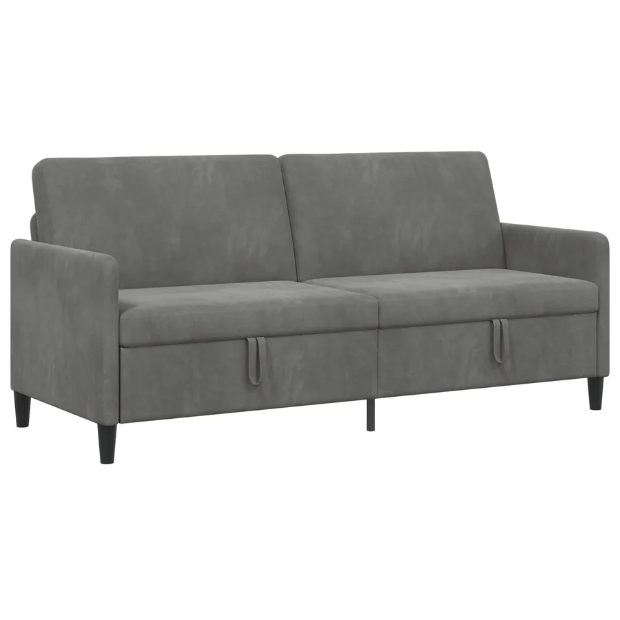 Sofa avec rangement Gris foncé 192 x 78 x 87 cm Polyester - 2
