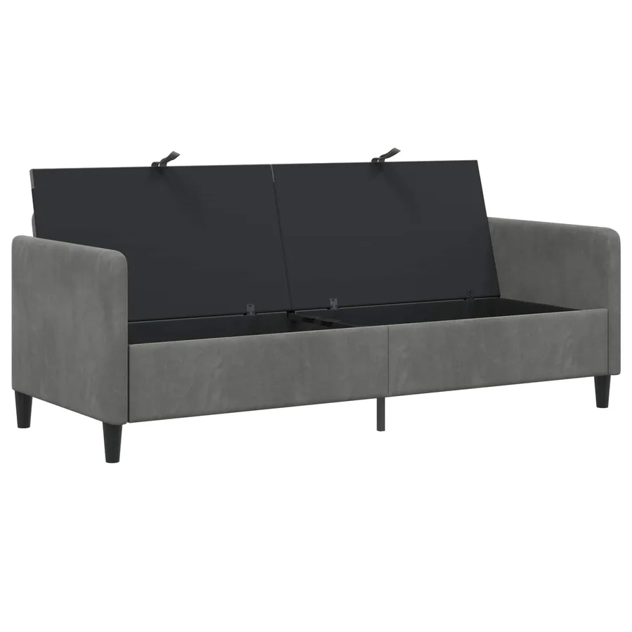 Sofa avec rangement Gris foncé 192 x 78 x 87 cm Polyester - 4