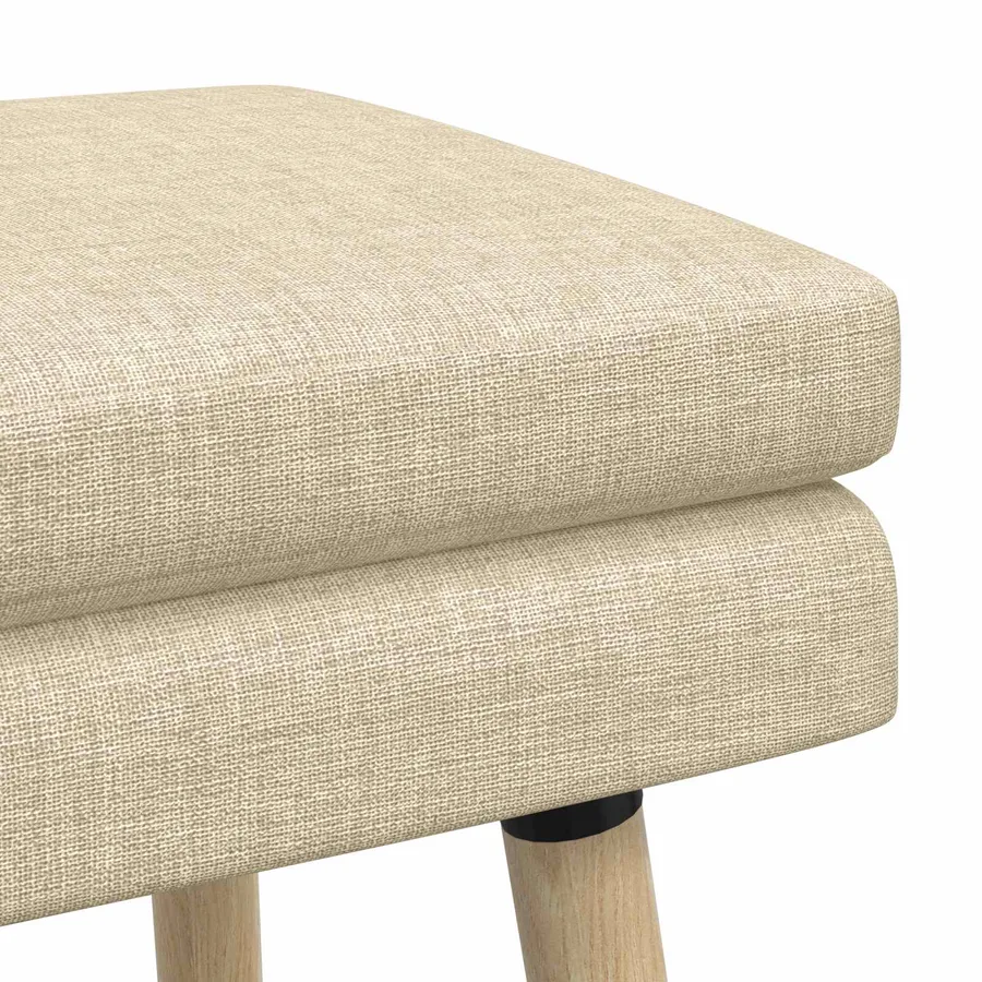 Banc à double couche Crème 110 x 40 x 47 cm Tissu - 6