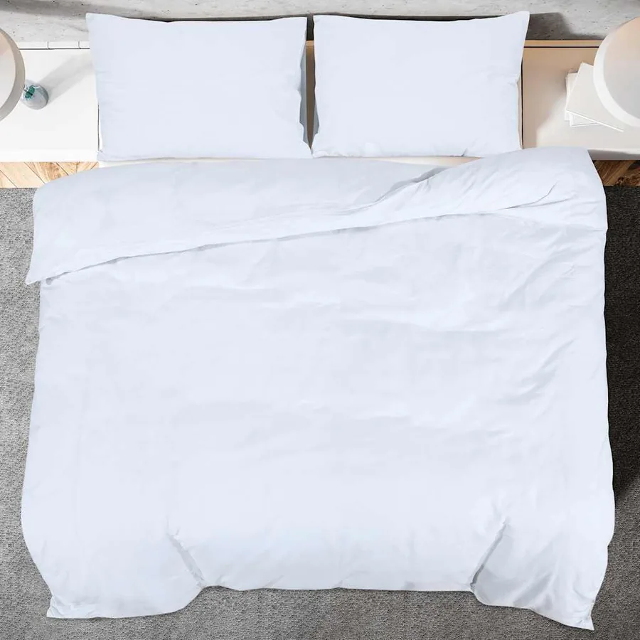 Ensemble de housse de couette Blanc 155x220 cm Coton - 5