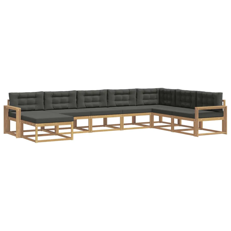 Ensemble de canapés d'extérieur 8 pcs Blanc et anthracite - 2