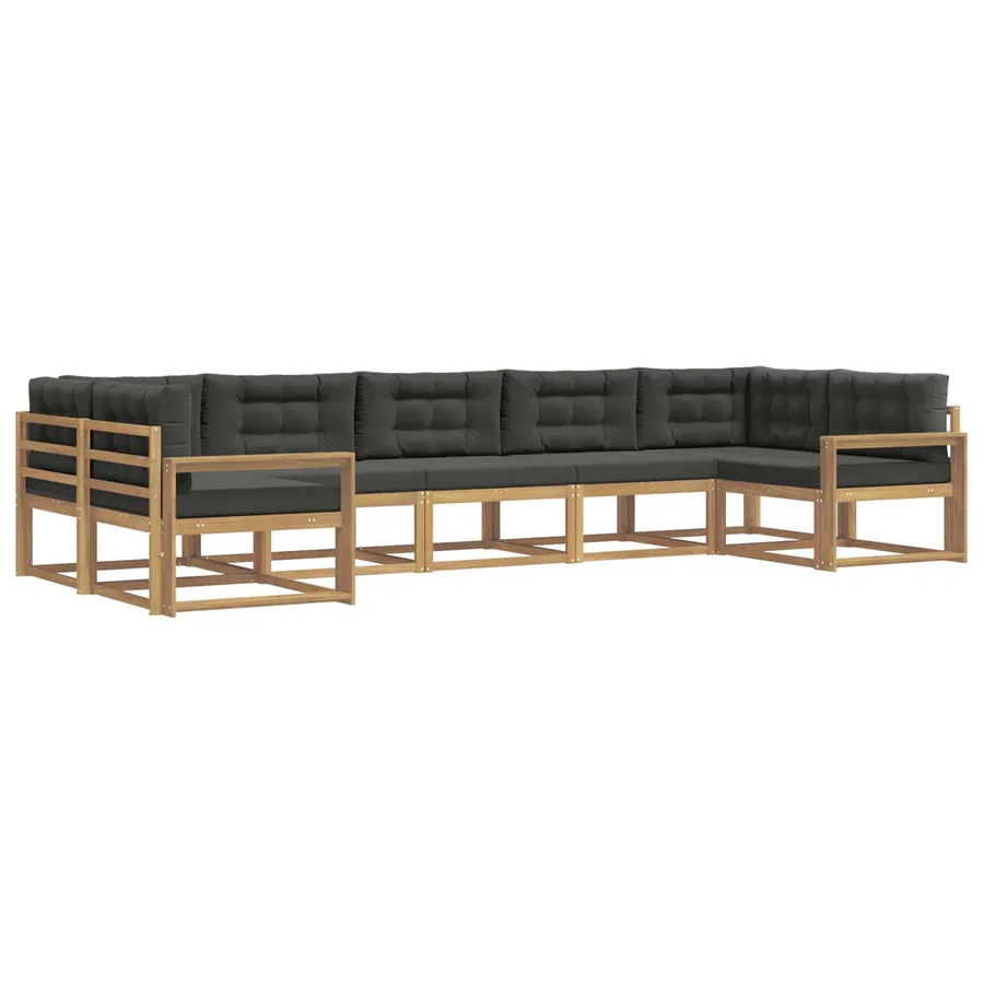 Ensemble de canapés d'extérieur 7 pcs Blanc et anthracite - 2