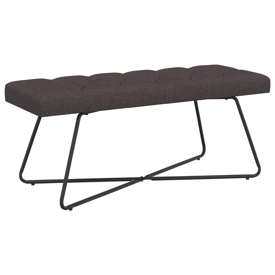 Banc avec capitonnage bouton Marron foncé 110 x 40 x 46 cm - 2