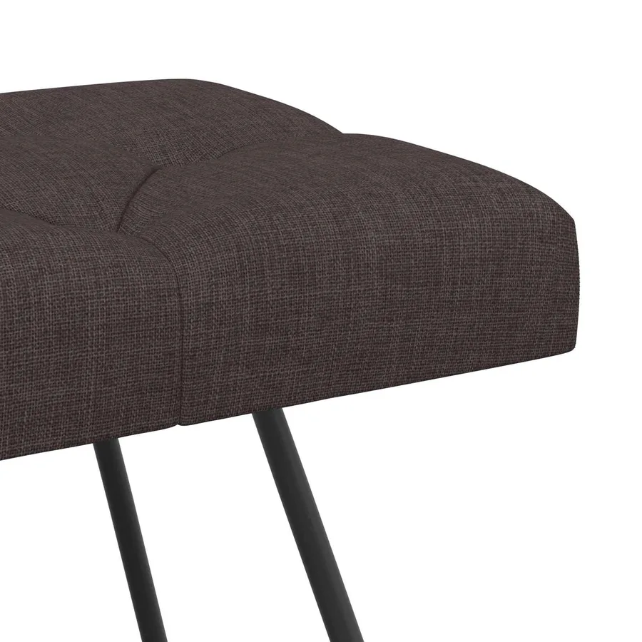 Banc avec capitonnage bouton Marron foncé 110 x 40 x 46 cm - 6