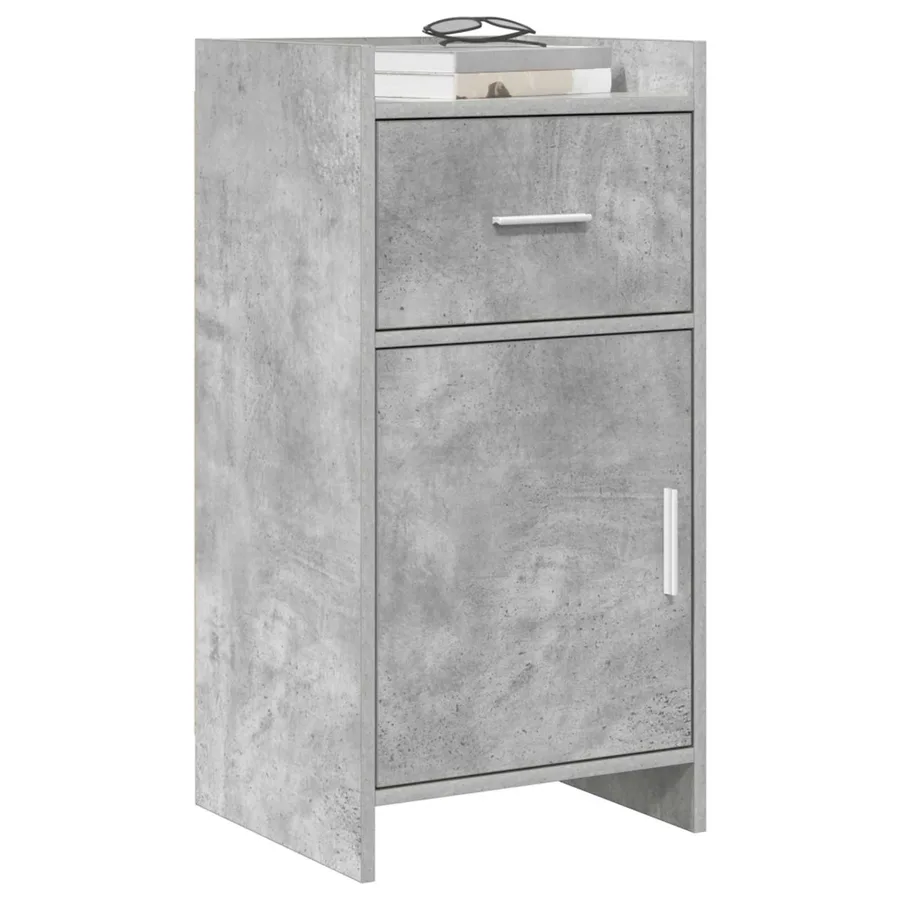 Buffet Gris béton 40 x 36 x 80 cm Bois d'ingénierie - 3