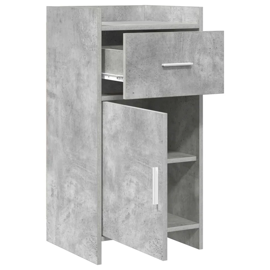 Buffet Gris béton 40 x 36 x 80 cm Bois d'ingénierie - 4