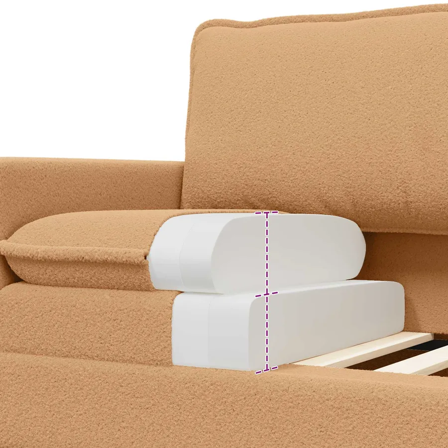 Canapé Beige 126 x 81 x 87,5 cm Tissu - 7
