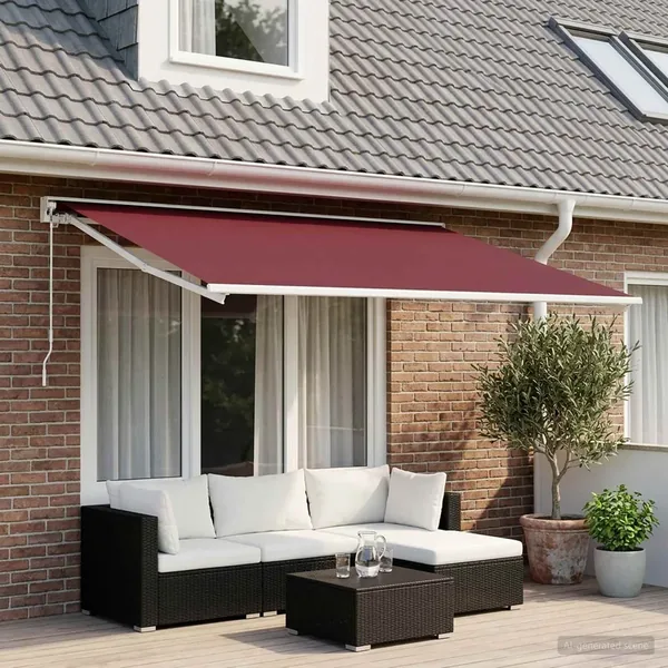 Toile de rechange pour auvent Rouge bordeaux 400 x 200 cm