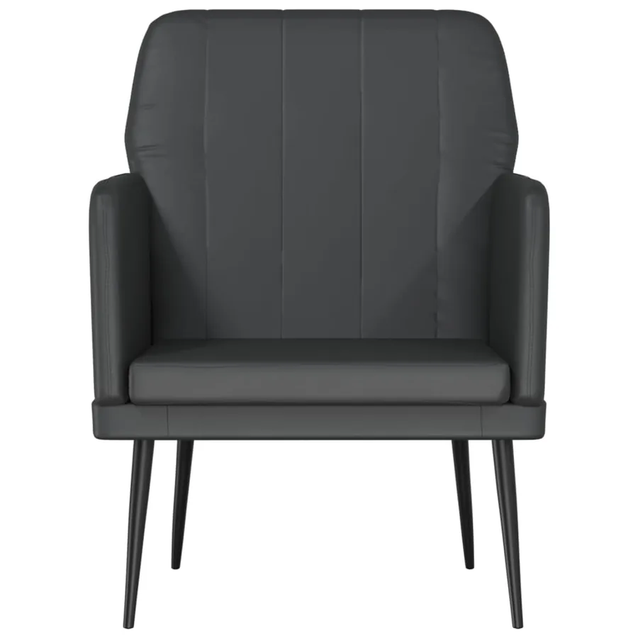 Fauteuil Noir 61x78x80 cm Similicuir - 3