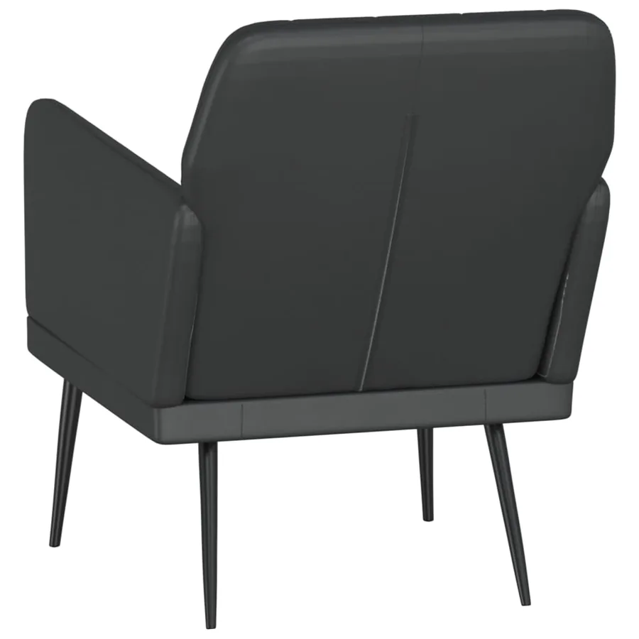 Fauteuil Noir 61x78x80 cm Similicuir - 5
