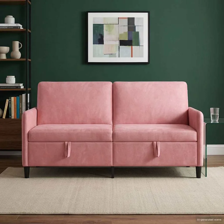 Sofa avec rangement Rose 172 x 78 x 87 cm Polyester