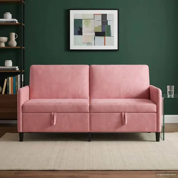 Sofa avec rangement Rose 172 x 78 x 87 cm Polyester