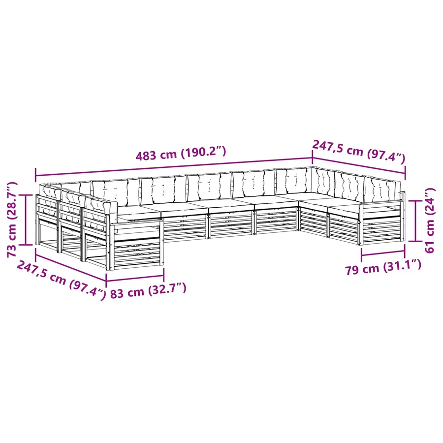 Ensembles de canapés 10 pc - 8