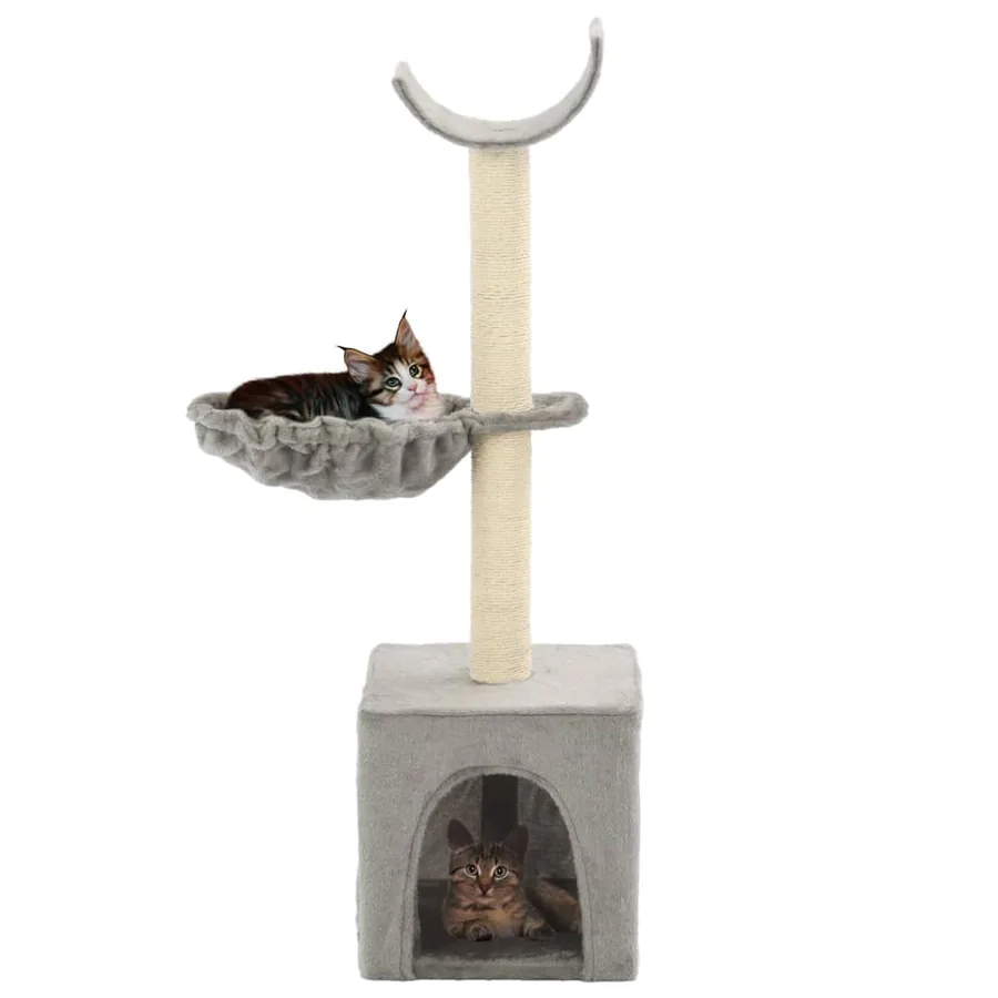 Arbre à chat avec griffoirs en sisal 105 cm Gris - 2