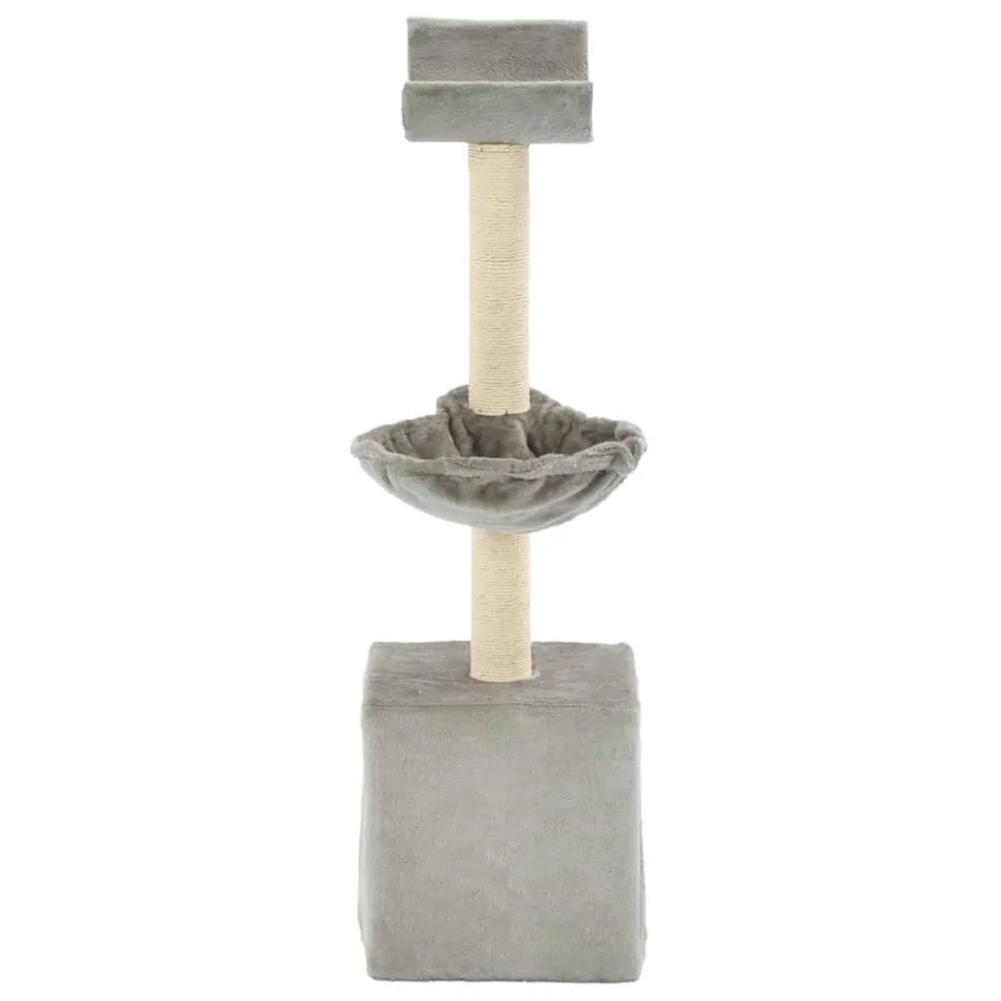 Arbre à chat avec griffoirs en sisal 105 cm Gris - 3