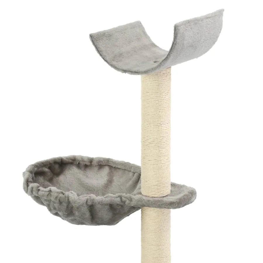 Arbre à chat avec griffoirs en sisal 105 cm Gris - 4