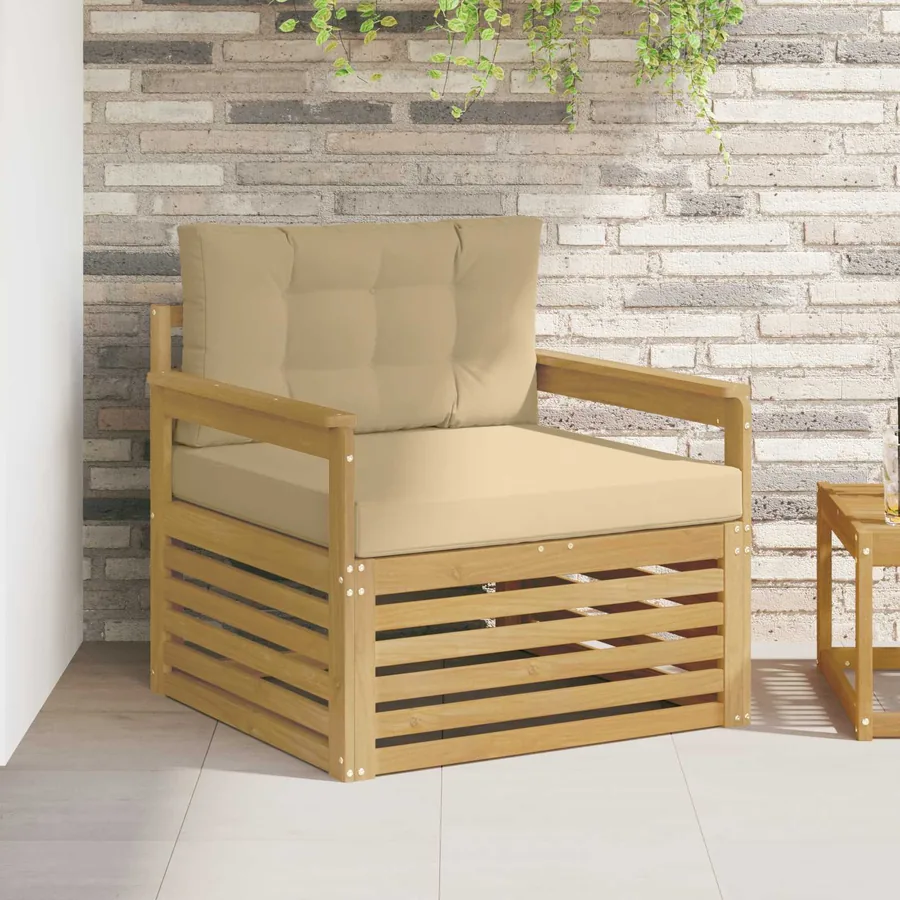 Canapé d’extérieur Polyester Blanc