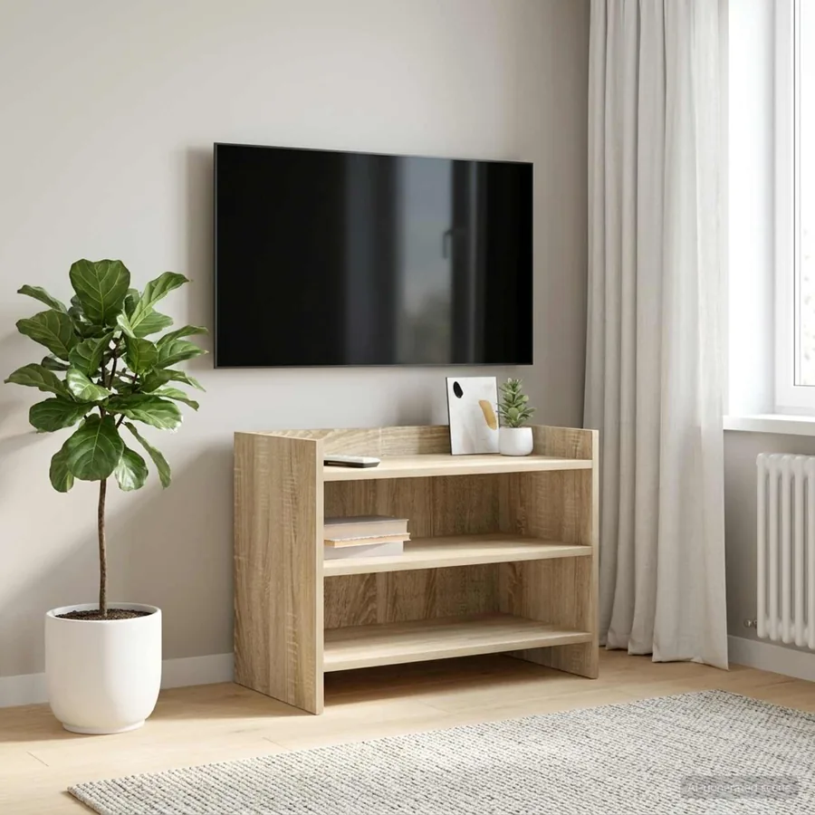 Meuble TV 60 x 33 x 47 cm Chêne Sonoma Bois d'ingénierie