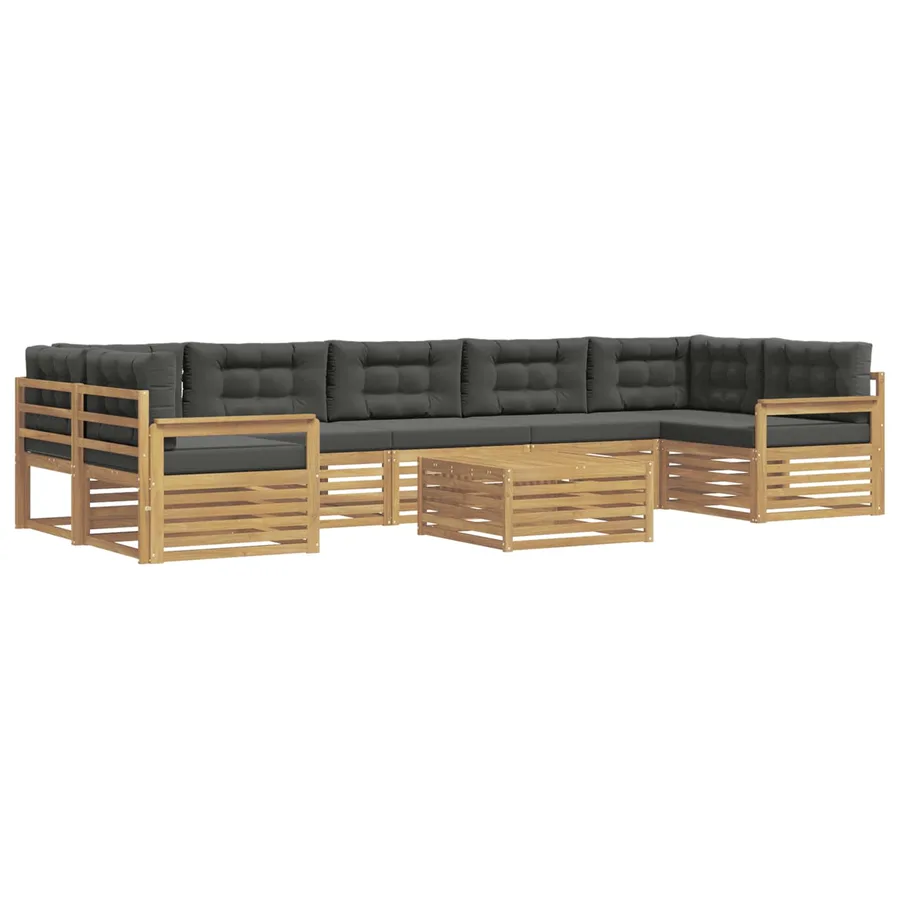 Ensemble de canapés d'extérieur 8 pc Blanc et anthracite - 2