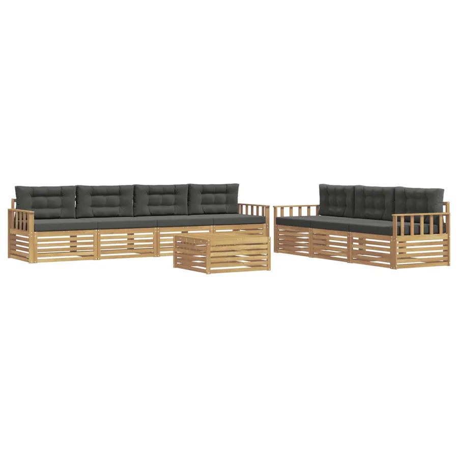 Ensemble de canapés d'extérieur 8 pc Blanc et anthracite - 2