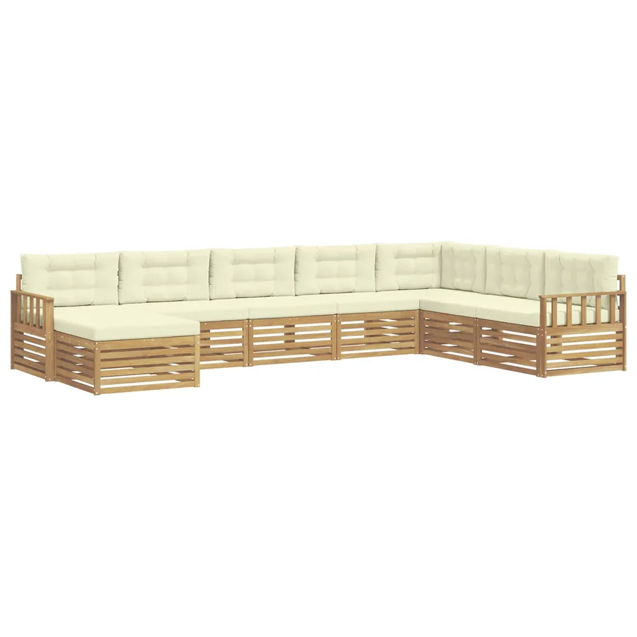 Ensemble de canapés d'extérieur 8 pc Blanc et crème - 2