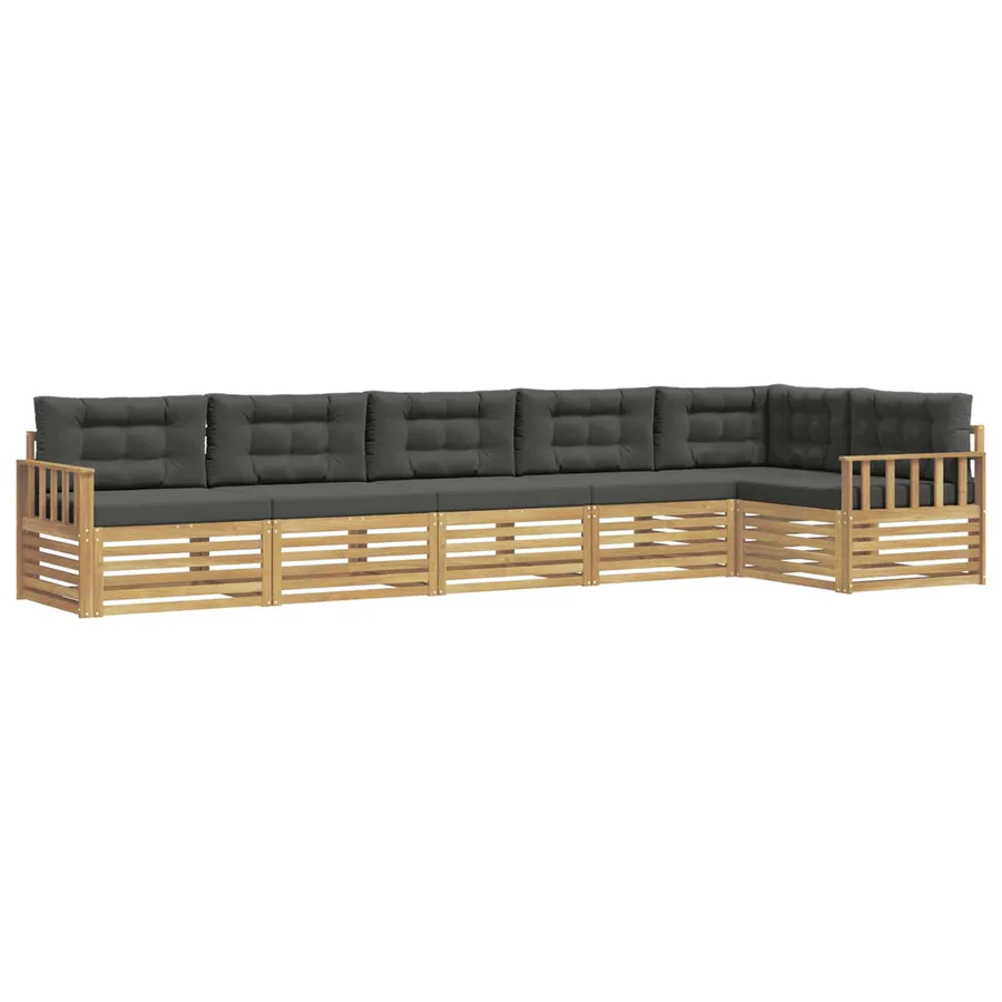 Ensemble de canapés d'extérieur 6 pc Blanc et anthracite - 2