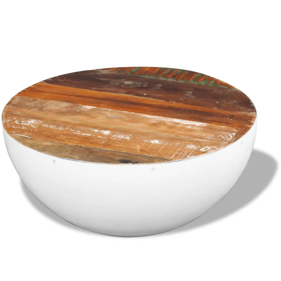 Table basse Forme de bol Bois de récupération massif 60x60x30cm - 3