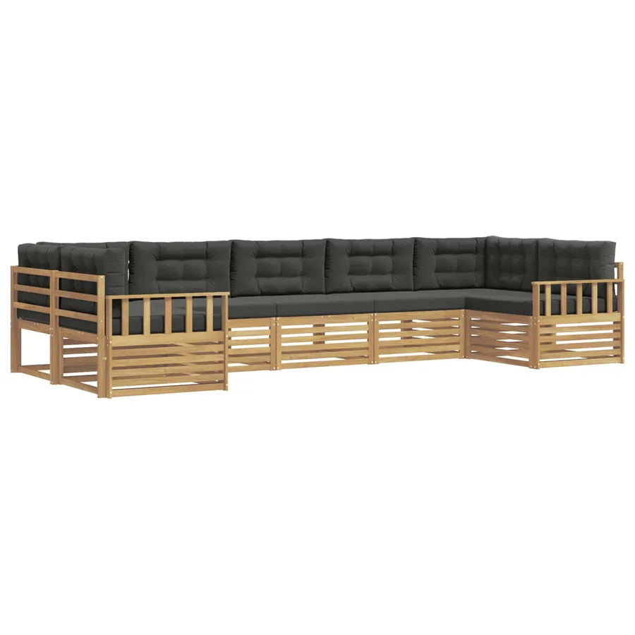 Ensemble de canapés d'extérieur 7 pc Blanc et anthracite - 2